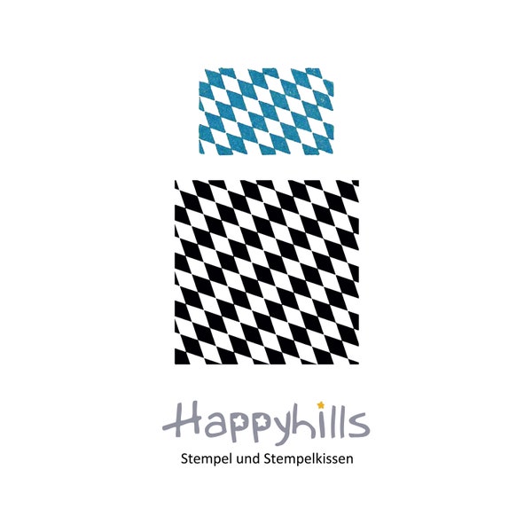 Bayernfla drapeau fond Stempel von Happyhills, Bayernraute, Bayernkaro, losange drapeau