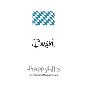 Francobollo Bussi di Happyhills, busserl, bussal, bacio, uno schiaffo o un bacio per i propri cari e l'amore