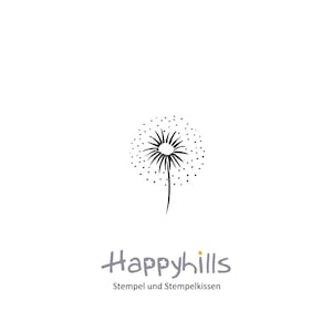 Fuegos artificiales con sellos de diente de león de Happyhills como motivo variable para Nochevieja o un prado de flores, para manualidades