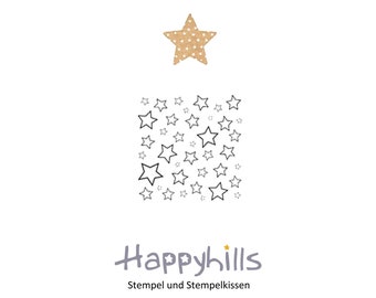 Starry sky stamp glittering stars as a background for Christmas cards, area stamps, stars, golden, from Happyhills