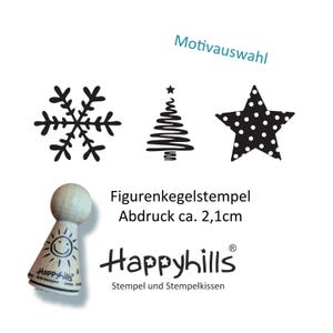 Sélection ou ensemble de timbres en forme de cône étoilé, flocon de neige, sapin de Noël, sapin, Noël, bricolage créatif, heure d'hiver de Happyhills
