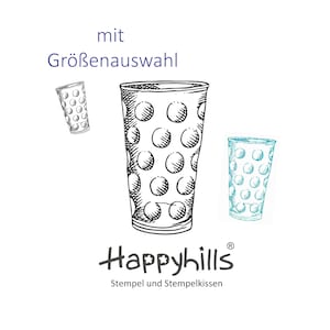 Dubbeglas Stempel, das Tupfenglas aus der Pfalz für Wein, Schoppen, Schorle, Trinkglas oder auch Vase in drei Größen erhältlich von Happyhil