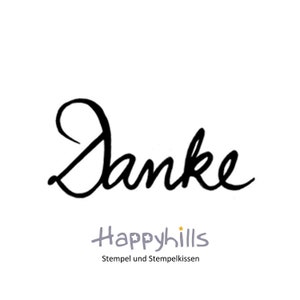 Danke  Stempel Vielen Dank, Herzlichen Dank, in schöner Handschrift, kreative Karten stempeln, Büro, sich Bedanken von Happyhills