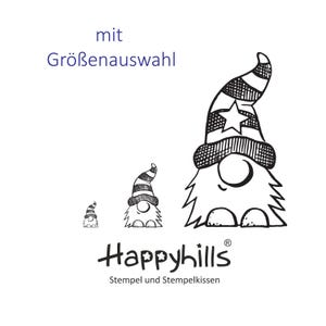 Selo Zottel Gnome em três tamanhos, um gnomo peludo e fofo com nariz e barba grandes, perfeito para o Natal, correspondência de gnomo da Happyhills.