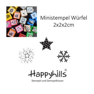 Mini tampon flocon de neige, étoile à pois, étoile scintillante, individuellement ou en set, Noël, hiver, étoiles, fée, paillettes, décoration de Happyhills