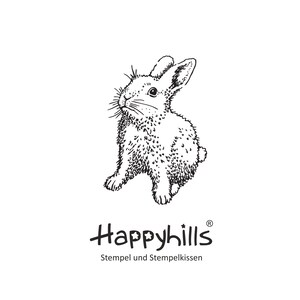 Coniglio in due dimensioni: curioso e affamato, divertente, mamma coniglietta, curioso, timbro pasquale di Happyhills Easter Bunny