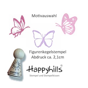 Schmetterling Kegelstempel Auswahl oder Set, Blume, Raupe, Garten, Frühling, Sommer, Flattern, Insekten, kreativ von Happyhills