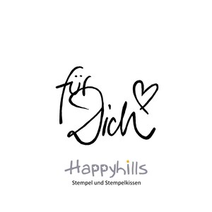 für Dich Stempel von Happyhills für Geschenke zum Geburtstag und einfach jeden Anlass, für Anhänger, Tags und Karten