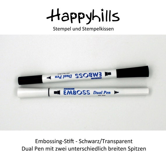 Rechtdoor Fragiel Defecte Emboss Dual Pen Black or Transparent Tsukineko by Happyhills - Etsy