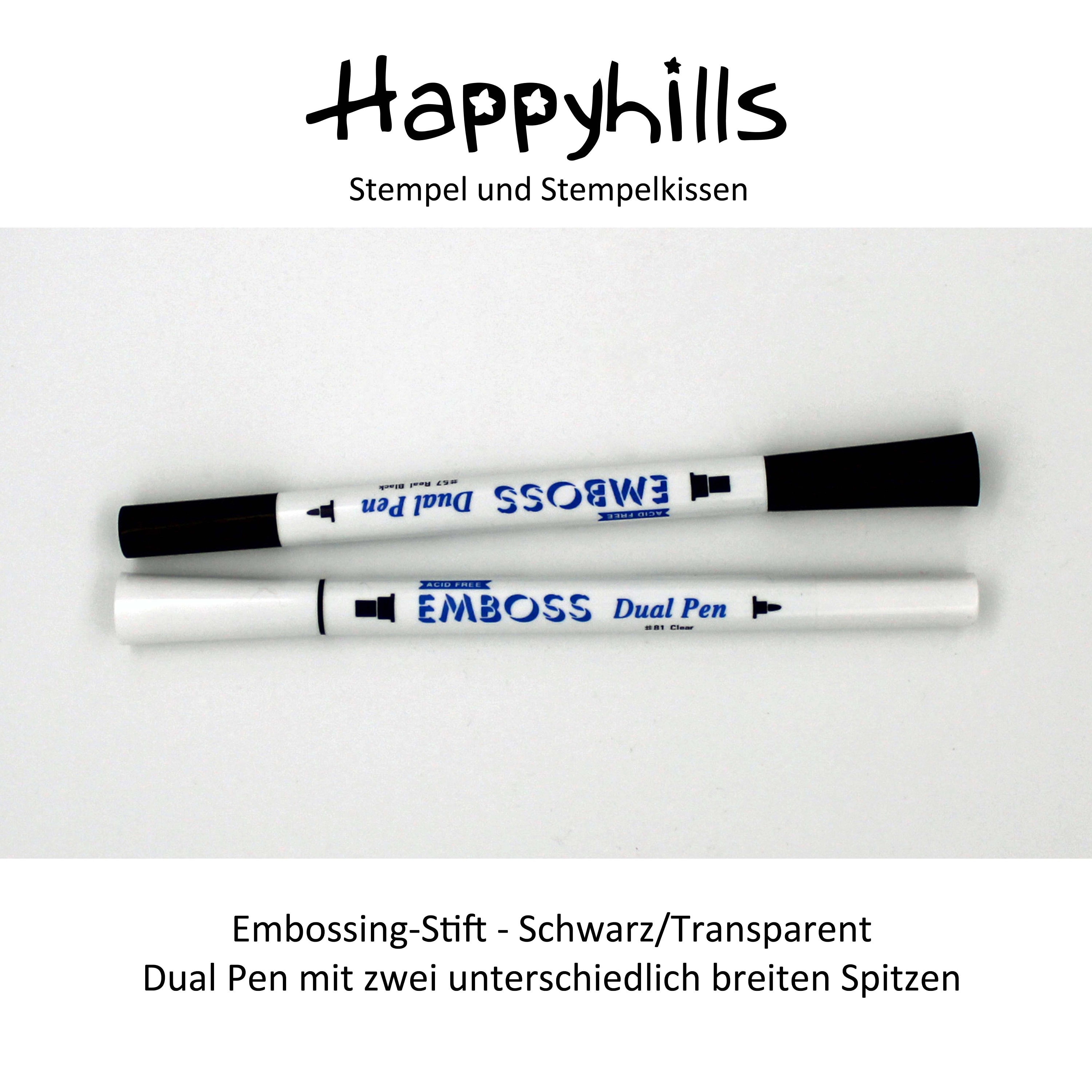 Emboss Dual Pen Black or Transparent Tsukineko by Happyhills