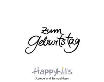 zum Geburtstag Stempel von Happyhills...ich wünsch dir alles Gute ! Geburtstagskarte selber stempeln