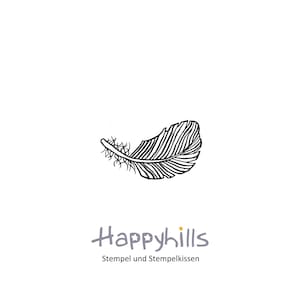 Daunenfeder Holzstempel von Happyhills, Tierfeder, Ostern, Flauschig, Gänse, Federleicht