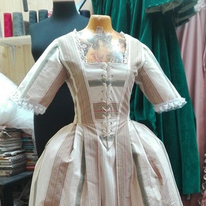 Baumwolle kurze Robe à la francaise