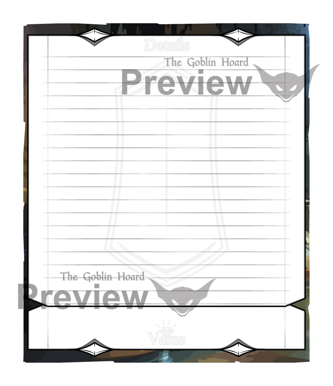 D&amp;D Magic Item Cards Fillable PDF Print at Home - Etsy