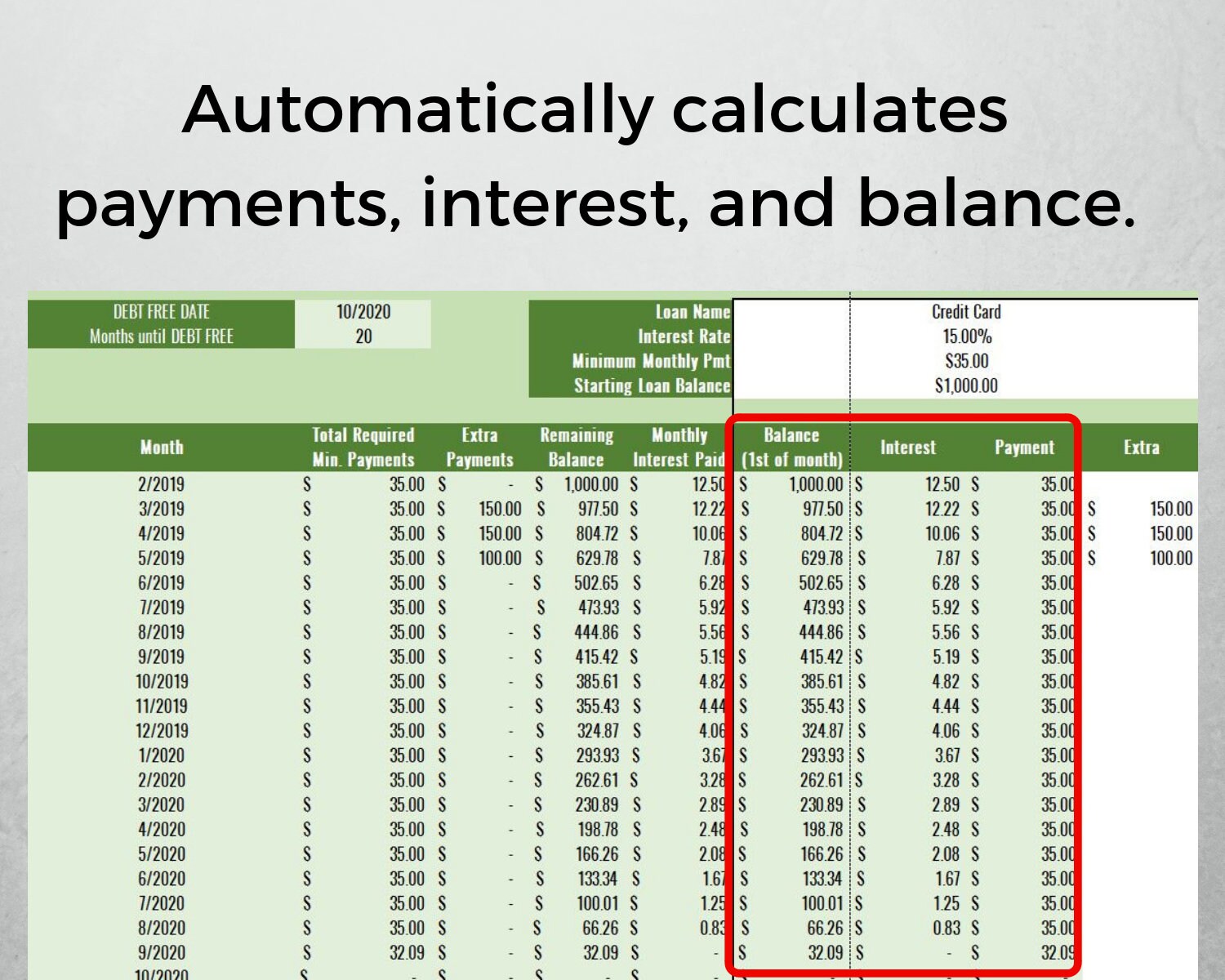 Debt Snowball Calculator Dave Ramsey Budget Automatically Etsy
