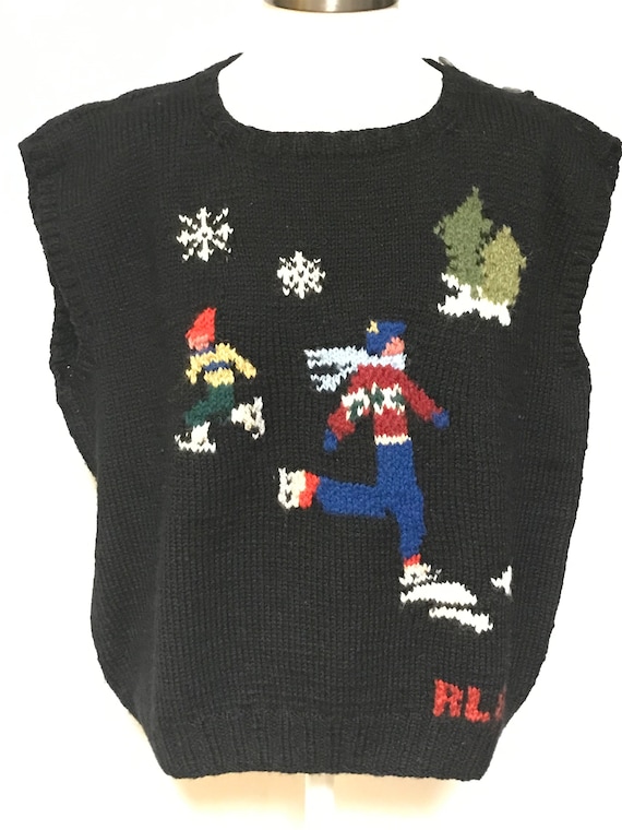 80s 1980s Wool Sweater Vest - RL83 - Ralph Lauren 