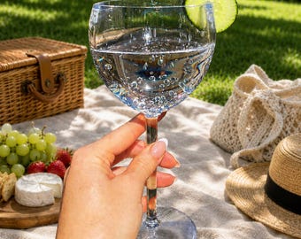 6 x Clear Plastic Reusable Gin Glasses 400ml