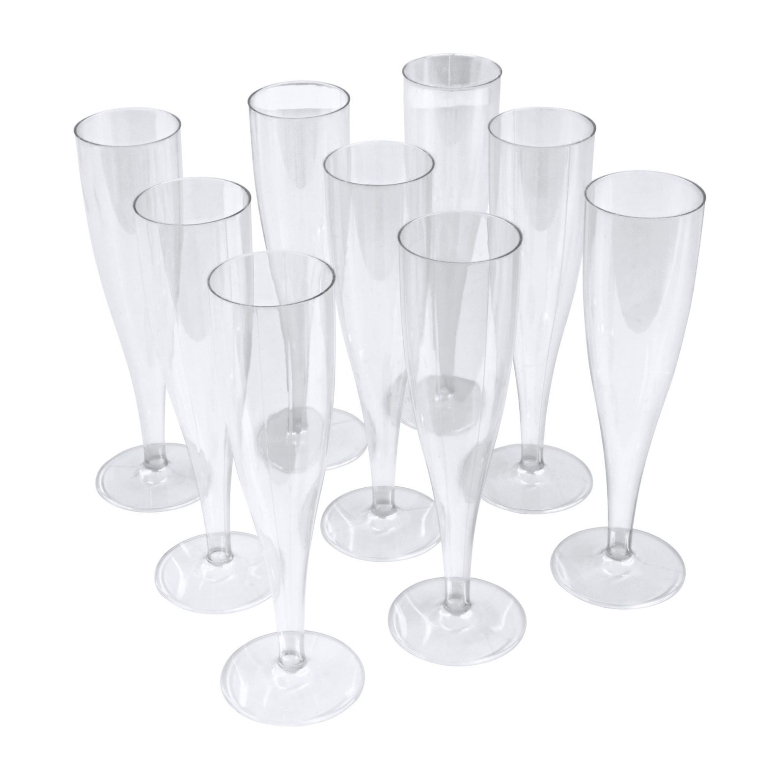 100 X Disposable Clear Prosecco Flutes 175ml 6oz Capacity Etsy