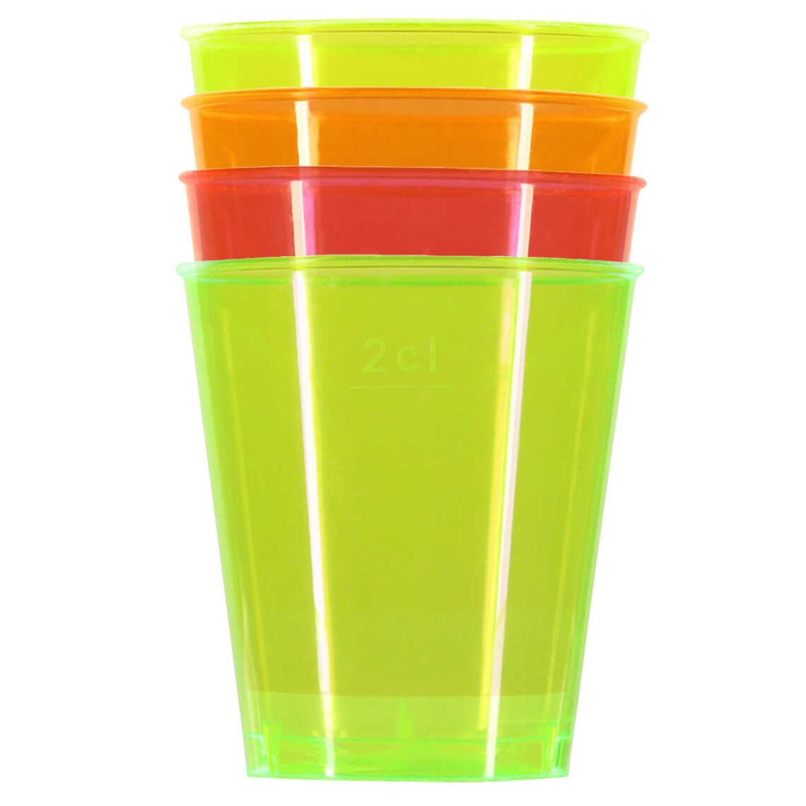 1296 X Neon Shot Glasses Plastic Marked 3cl 30ml Bright Colour Etsy
