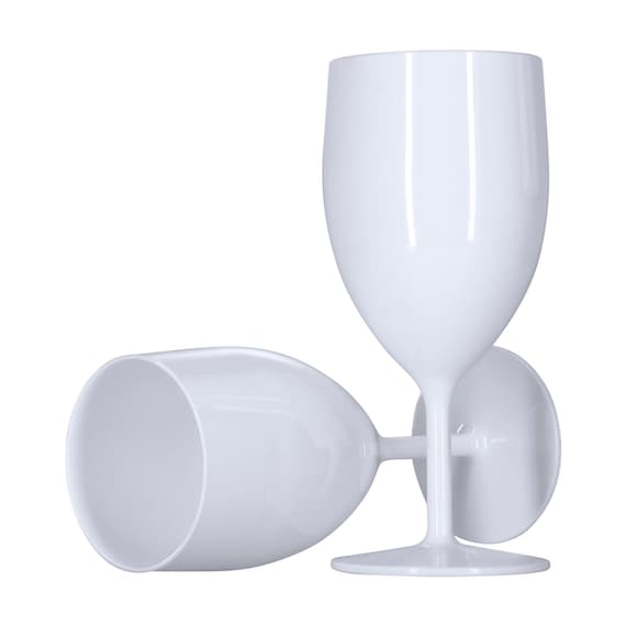 6 x verres à vin blanc en plastique solide réutilisable brillant couleur  vive 250 ml 1 pièce verre paquet de 6 en plein air mariage poule nuptiale  barbecue -  France