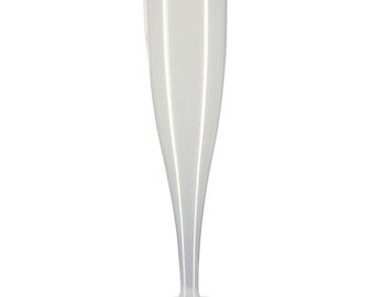 20 x Colourless Biodegradable Plastic Prosecco Flutes 175ml Champagne Glasses