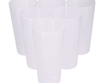 10 x Plastic Pint Cups Reusable 1 Pint 568ml 20oz Dishwasher Safe