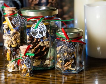 Yule Altar Offering, Herbs, Flowers and Fruits, Wicca, Pagan, Handmade, Yorkshire, Wicca