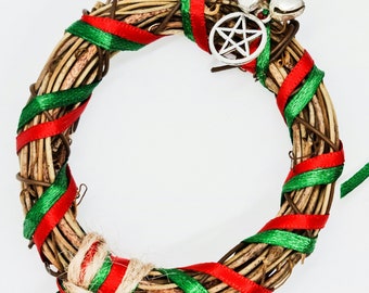 Small Wiccan Protection Wreath - Protection, Doorway, Wicca, Pagan, Witch, Yule