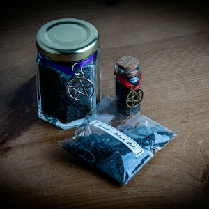 Black Salt by Everyone&#39;s Secret Spirit - Wicca, Pagan, Spells, Protection, Witch, Witchcraft, Altar, Banish, Tool.