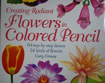 Creando flores radiantes con lápices de colores por Gary Greene