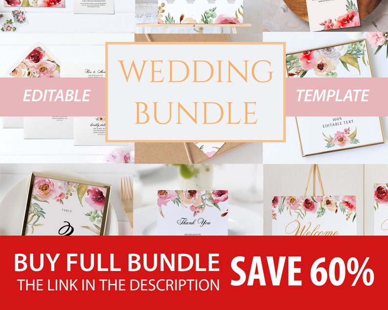 Editable Favor Stickers Template Instant Download Printable Initials Stickers #001 Wedding Initials Stickers Label Wedding Stickers