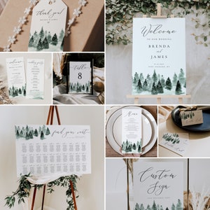 Wedding Sign Bundle, Wedding Signage Bundle, Wedding Sign Template, Printable Wedding Signs Bundle, Wedding Decor, Wedding Welcome Sign 022
