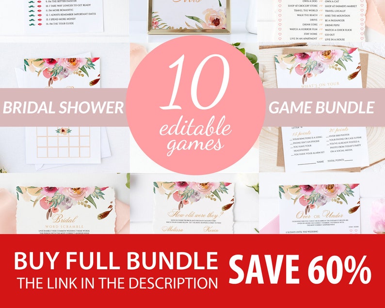 Would She Rather Editable Bridal Game Template Instant Download Bridal Shower Game Wedding Shower Game Printable Bridal Shower Game #001