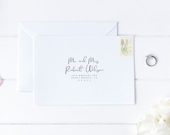 Minimalist Envelope Address Template, A7, A1 Envelope Template, Instant Download, Editable Wedding Address Envelope, Printable Envelope #003