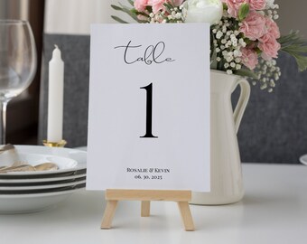 Minimalist Table Number Wedding Template, Instant Download, Editable Table Card, Table Numbers Printable, Wedding Table Card Template #003