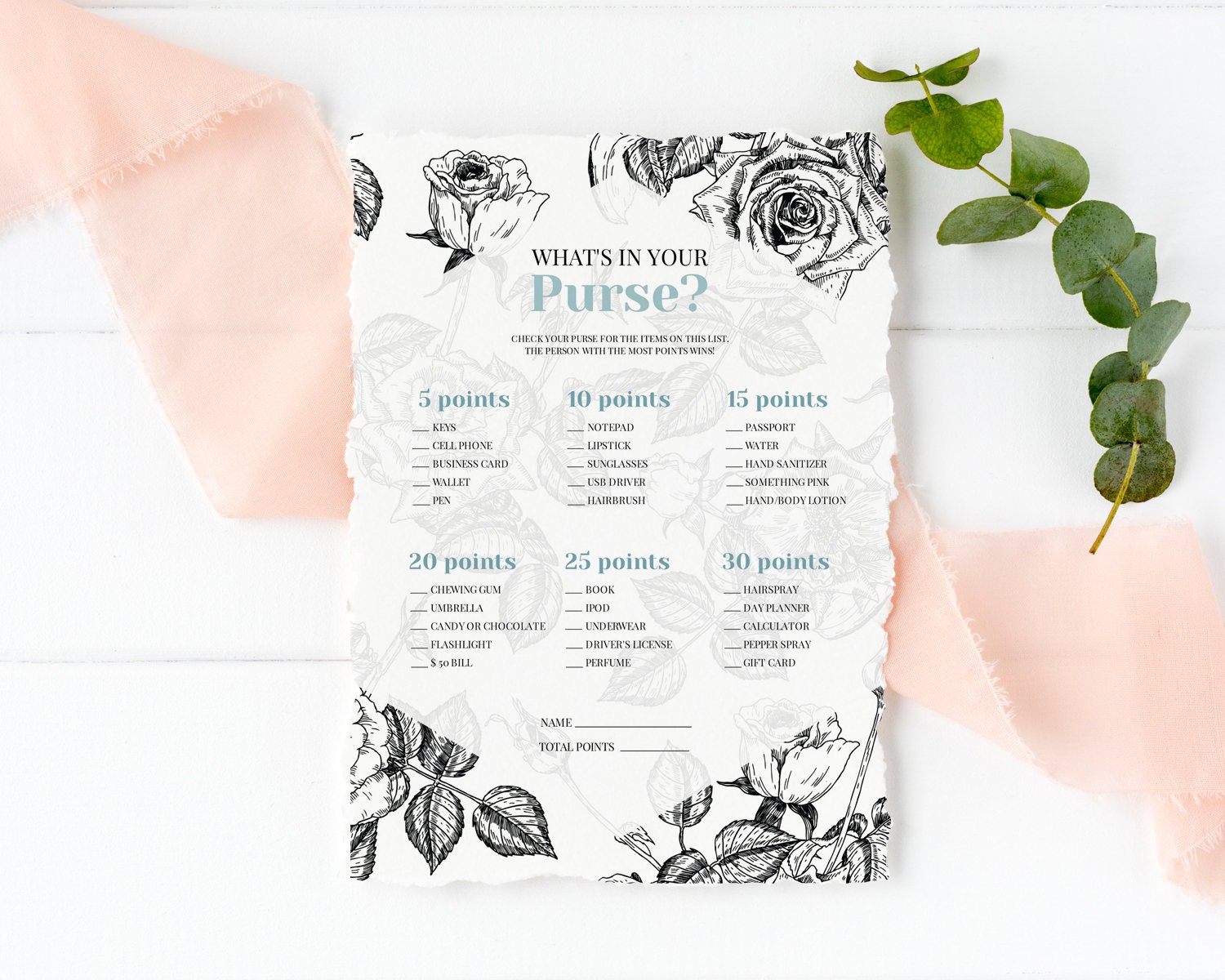 Editable Whats in Your Purse Bridal Shower Game Donut Coed Shower Doug -  Design My Party Studio