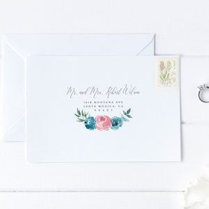Printable Envelope Address Template, A7, A1 Envelope Template, Instant Download, Editable Wedding Address Envelope, Floral Envelope #010