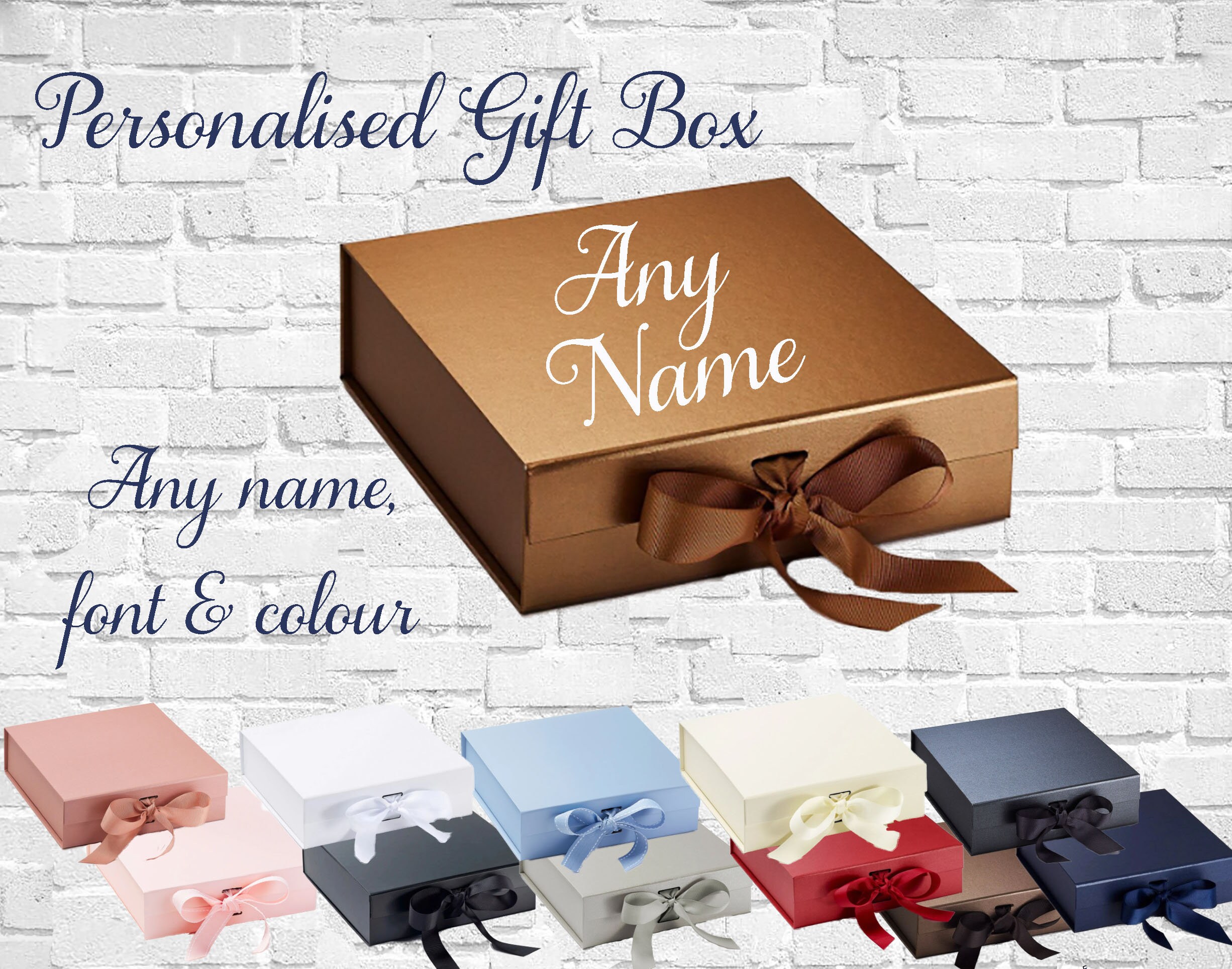 Personalised Medium Luxury Gift box for any occasion with any Etsy