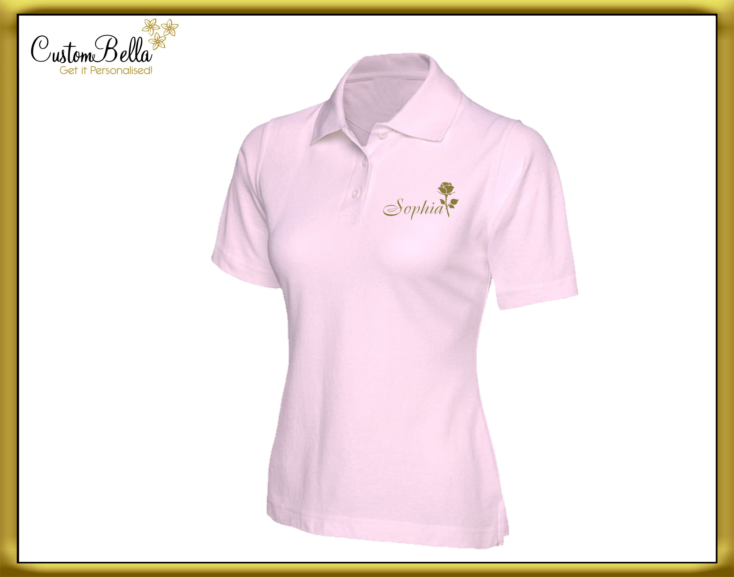Personalised Women's Polo Shirt Printed 