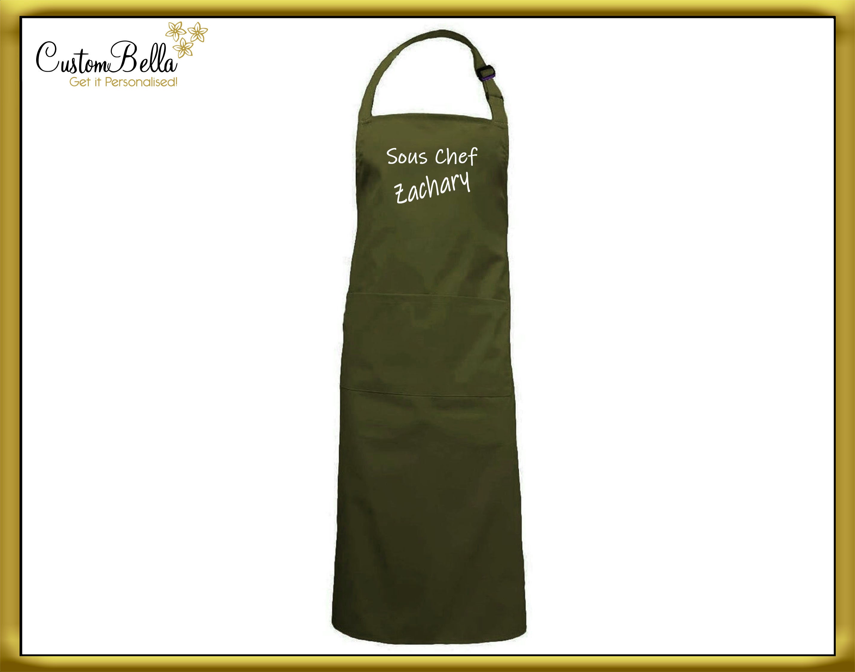 PERSONALISED APRON Extra Long and Wide Tall Apron Personalised Etsy UK
