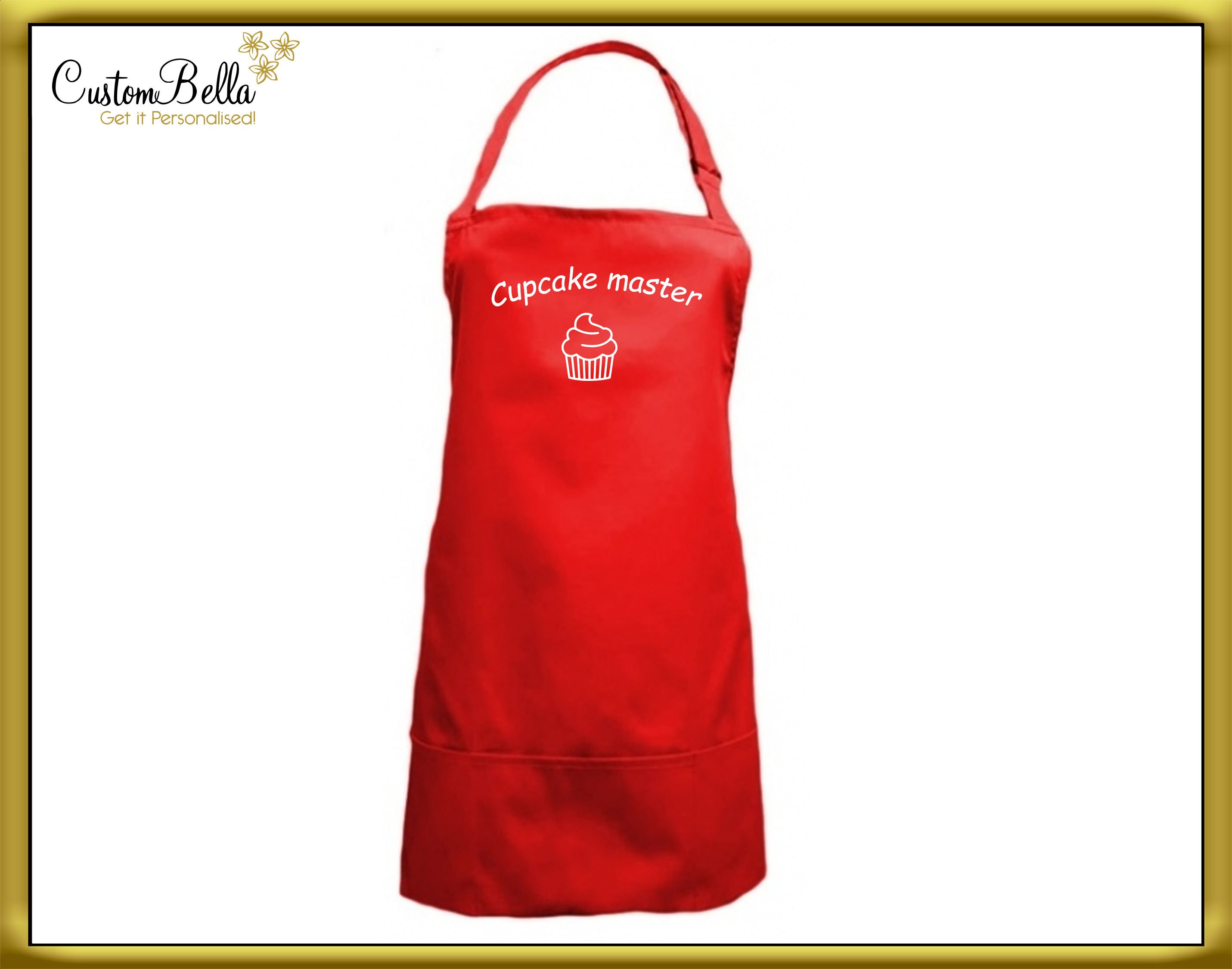 Personalised Apron Short Bib Apron With Embroidery Name Text Etsy UK