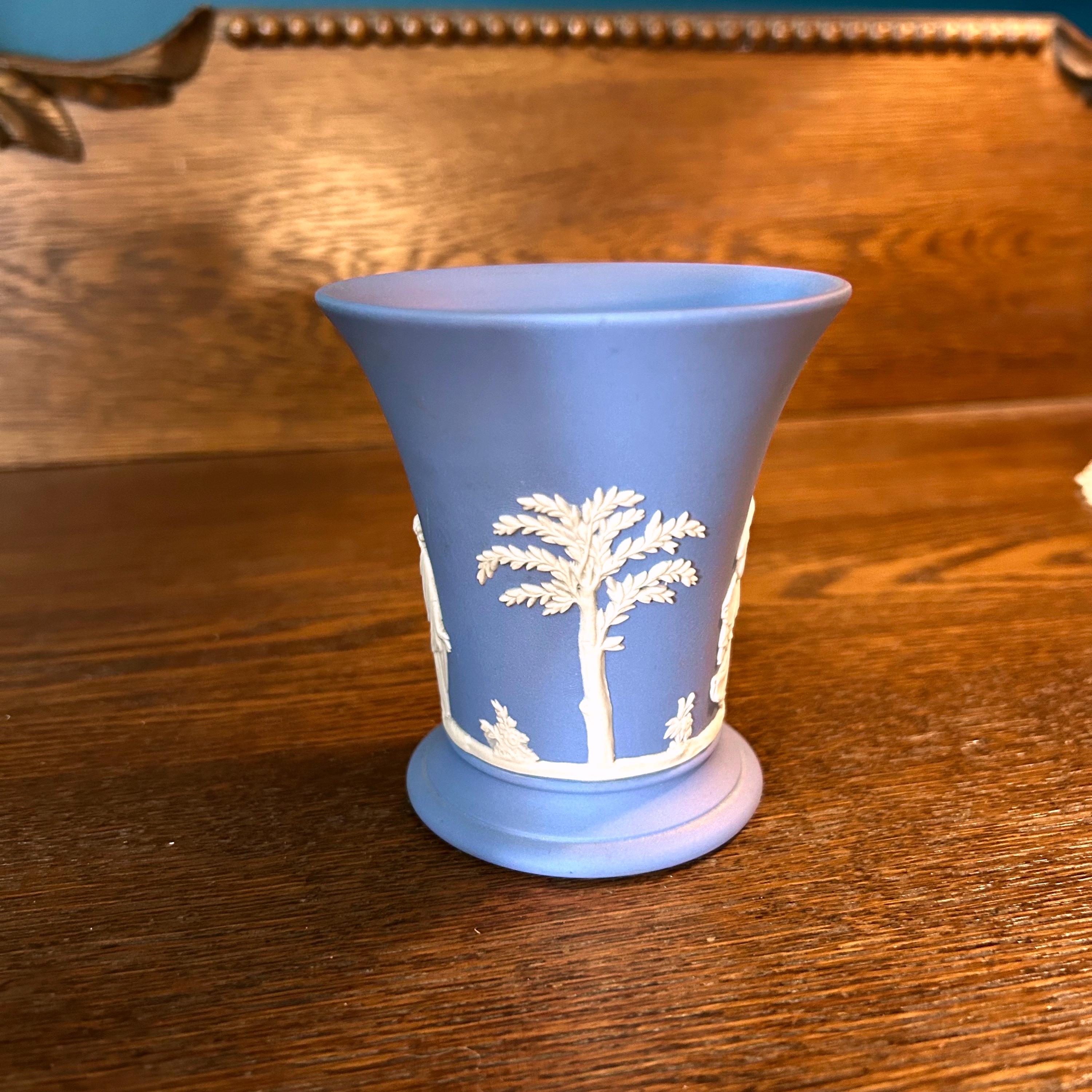 Wedgwood Jasperware Blue Vase - Etsy