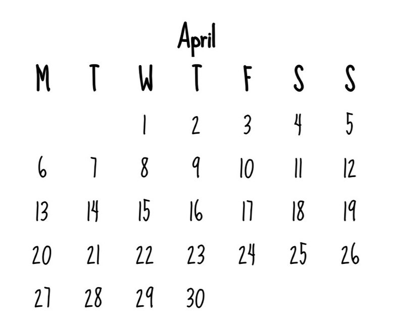2020 calendar year at a glance printable digital download etsy