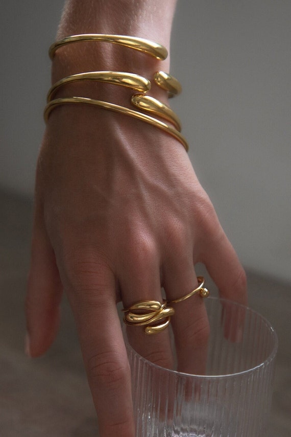Chunky gold shop cuff bracelet