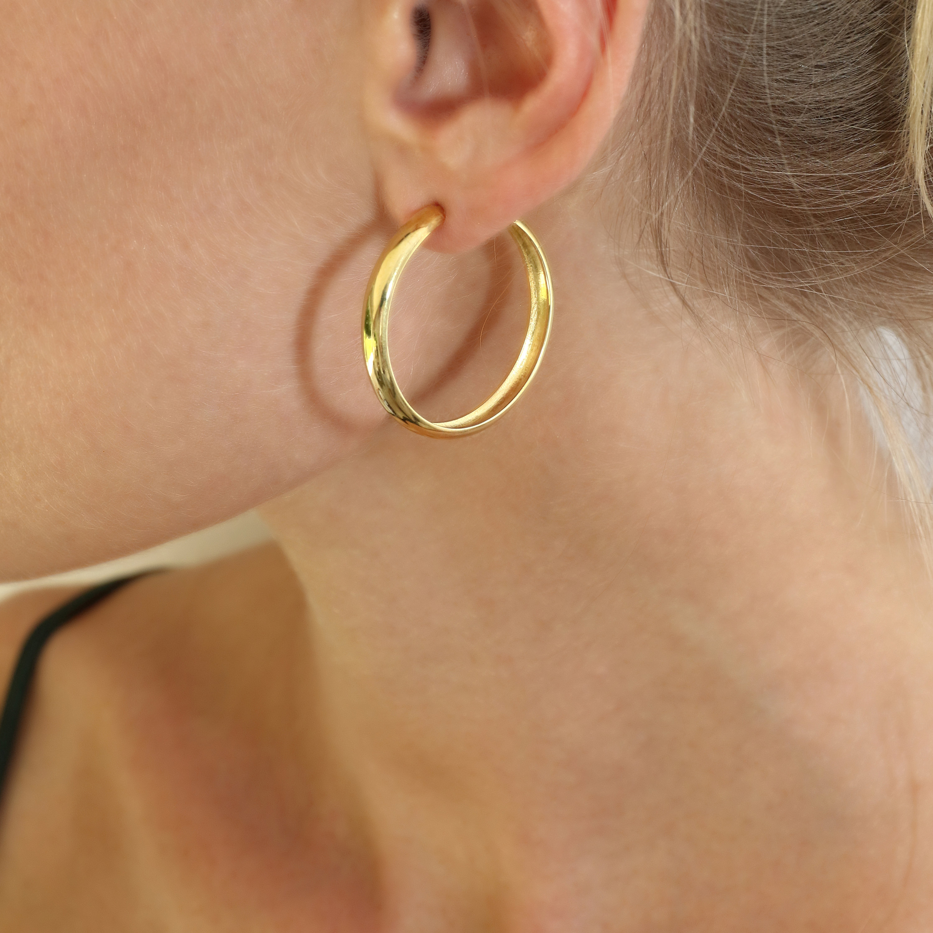4MM Thick Hoops Everyday 30mm Hoop Earrings Gold Bold Minimalist Jewelry for Women Simple Lightweight Gold Earrings Classy Gift Her Etsy