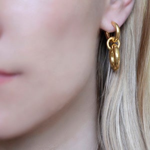Hollow double hoop earrings dangle earrings