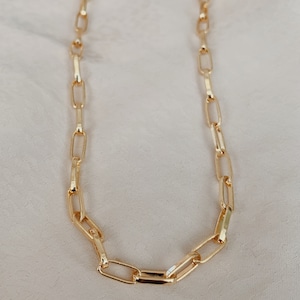 Stella Necklace, Link Layering Chain, Link Chain Necklace, Paperclip Necklace, Gold Filled Jewelry, Minimalist Jewelry, Gold Chain