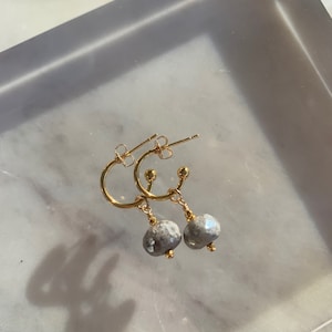 Diamond Silverite Hoops, Hoop Earrings, Gem Jewelry, Minimalist Style, Dainty Earrings, Non-Tarnish Jewelry