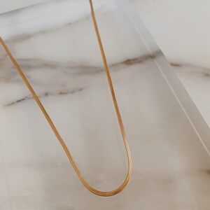 Petite Cairo Necklace, Snake Chain, Herringbone Chain, Minimalist Jewelry, Layering Necklace, Chain, Chain Necklace, Gold Filled Jewelry