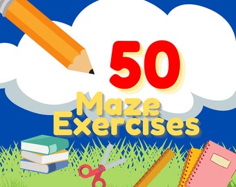 50 Maze Exercises for Kids | Distance Learning | Quiet Time | Weekend Activities